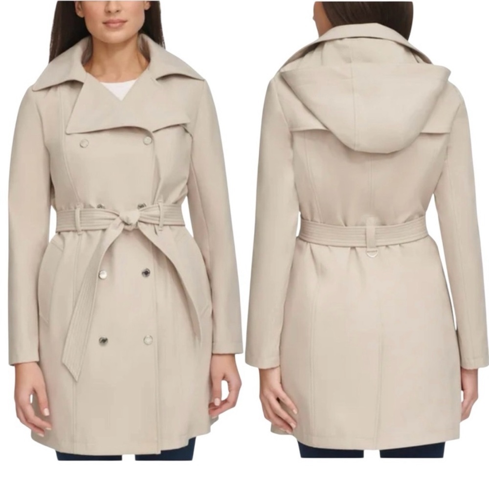 Calvin Klein Classic Cream Trench Coat
